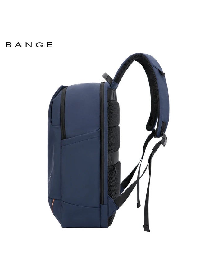 بانجي BANGE 8099 Blue Hot Sell New Arrival Wholesale Soft Lightweight Waterproof Men Casual Laptop Backpack - Image 3